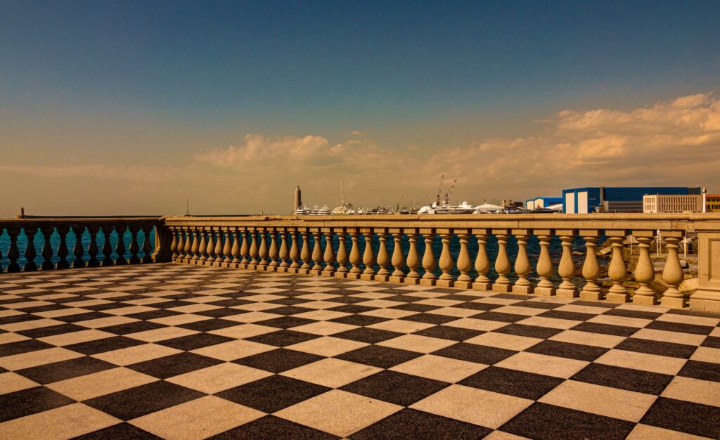 A photograph of the Terrazza Mascagni, the perfect place to visit on your budget-friendly holiday in Livorno