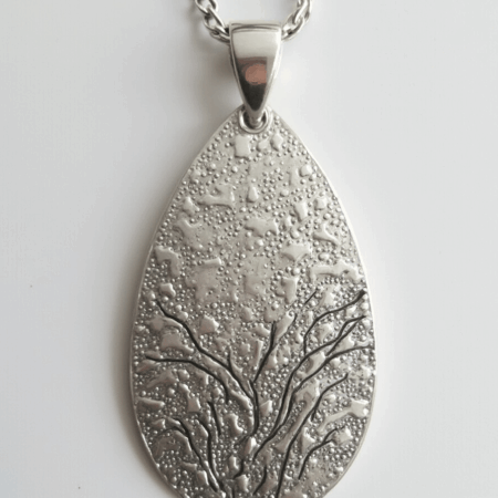 Andes Textured Pendant Necklace