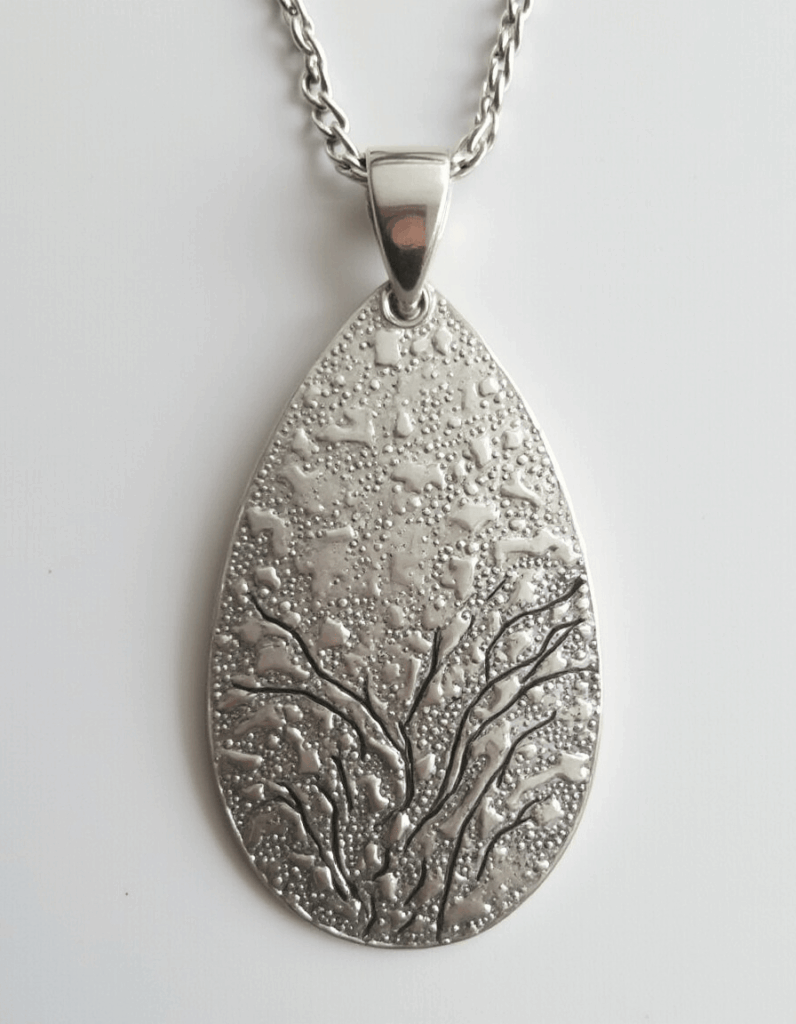 Andes Textured Pendant Necklace
