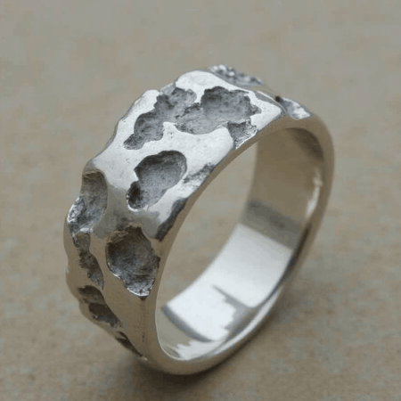 Scottish Isle Hammered Ring